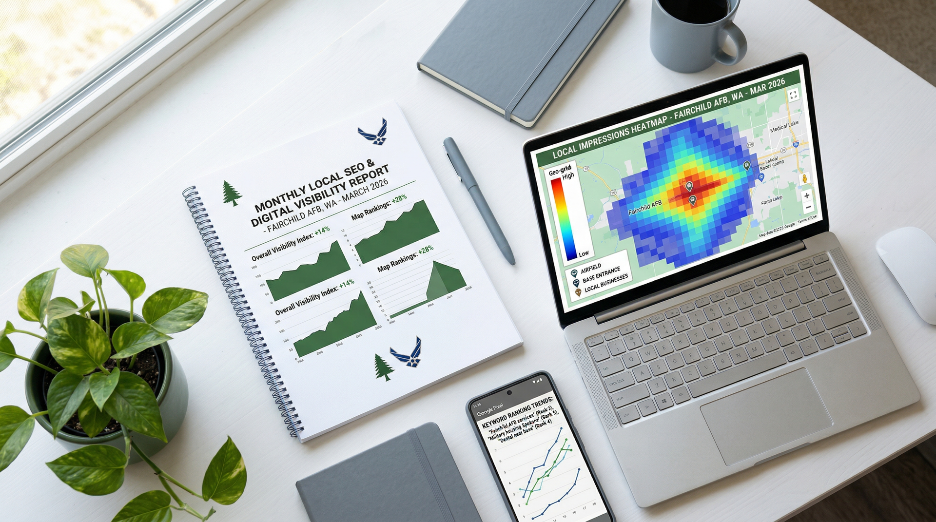 SEO performance reporting dashboard