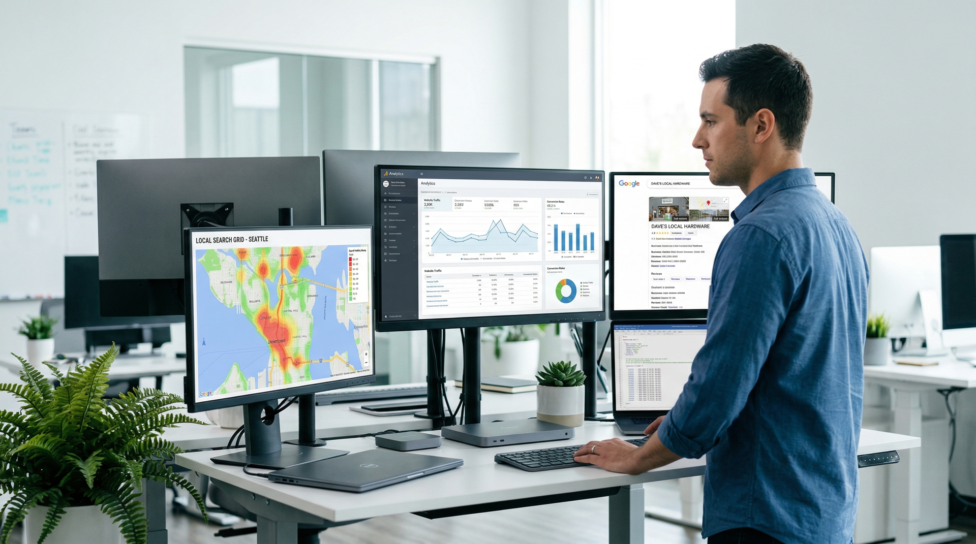 Team managing your local SEO presence